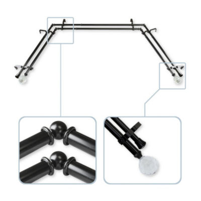 Rod Desyne Faceted Double Bay Window Rod