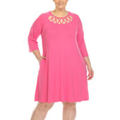 Jcpenney plus on sale size pink dresses