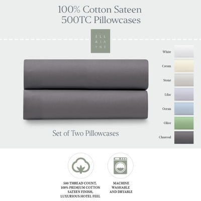 Ella Jayne 100% Cotton Percale Cool and Crisp Pillowcase Set