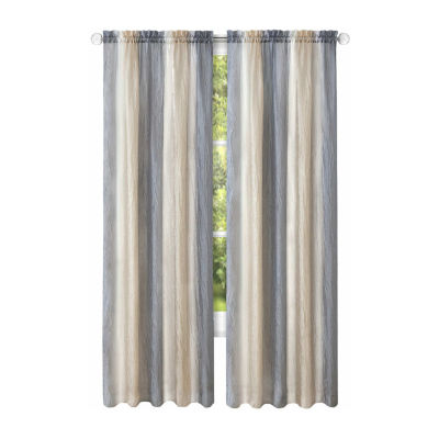 Achim Ombre Rod Pocket Light-Filtering Single Curtain Panel