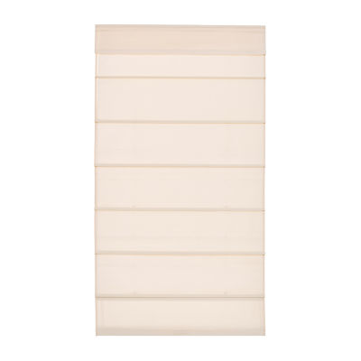 Home Basics Classic Cotton Twill Fabric With Privacy Liner Custom Cordless Room Darkening Roman Shade