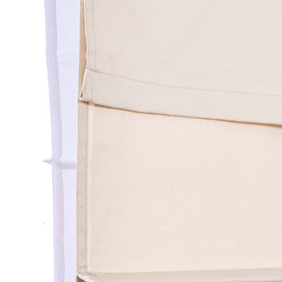 Home Basics Classic Cotton Twill Fabric With Privacy Liner Custom Cordless Room Darkening Roman Shade