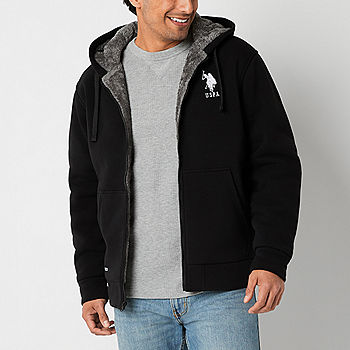 Essentials Men's Sherpa-Lined Pullover Hoodie Sweatshirt