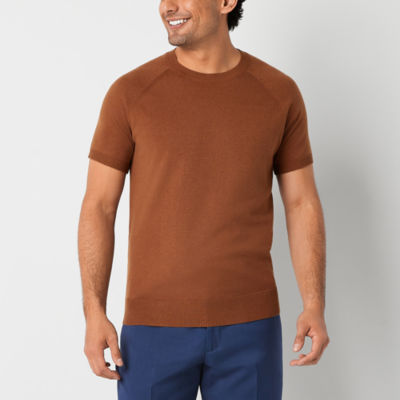 J. Ferrar Mens Short Sleeve Mock Neck Top