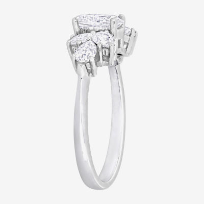 Womens 2 CT. T.W. Lab Created White Moissanite 10K White Gold Engagement Ring
