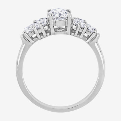 Womens 2 CT. T.W. Lab Created White Moissanite 10K White Gold Engagement Ring