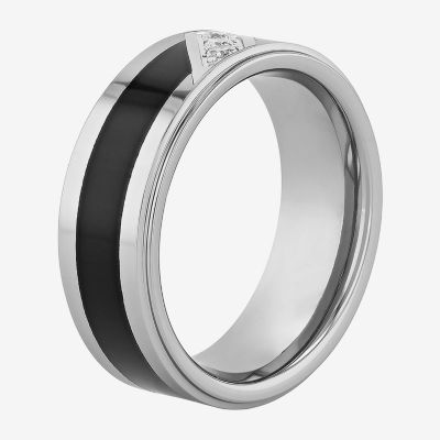 8MM 1/ CT. T.W. Natural Diamond Tungsten Wedding Band