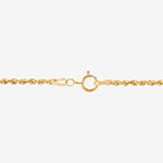 14K Gold 7 Inch Hollow Heart Link Bracelet