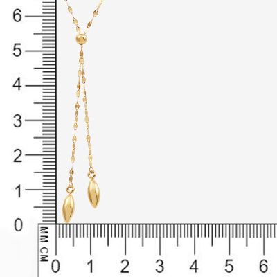 Gold Addiction Womens 14K Gold 18 Inch Y Necklace