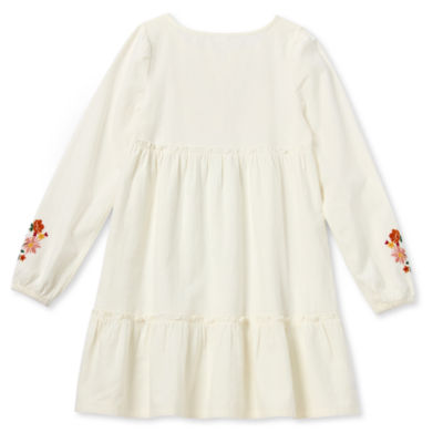 Hope & Wonder Hispanic Heritage Month Girls Long Sleeve Embroidered Dress