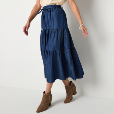 Frye and Co. Womens Mid Rise Maxi Skirt