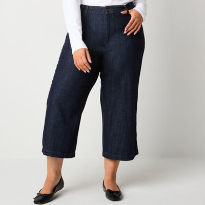 Liz Claiborne-Plus Womens Mid Rise Classic Fit Ankle Pant