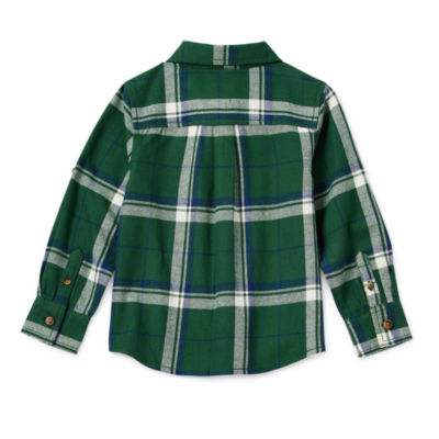 Okie Dokie Toddler & Little Boys Long Sleeve Flannel Shirt