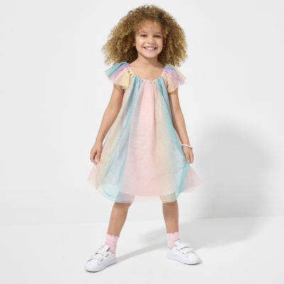 Okie Dokie Toddler & Little Girls Short Sleeve Cap Tutu Dress