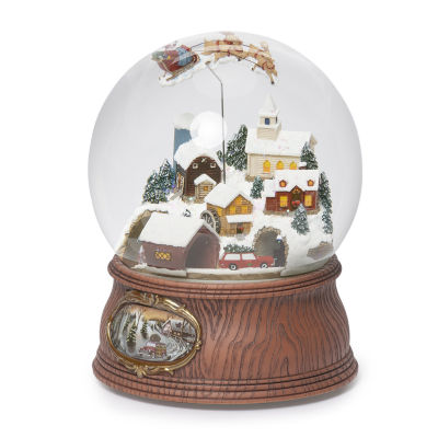 Roman 7.75in Musical Santa Dome Plays Music Christmas Tabletop Decor