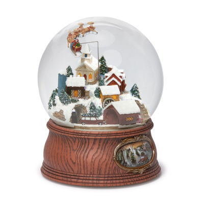 Roman 7.75in Musical Santa Dome Plays Music Christmas Tabletop Decor