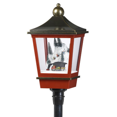 Roman 75in Led Snowing Mountain Plays Music Christmas Tabletop Decor