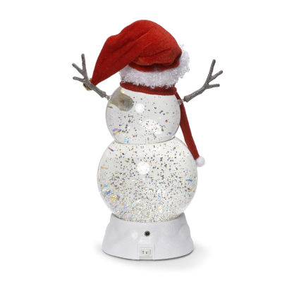 Roman 11.25in Led Swirl Snowman Christmas Tabletop Decor