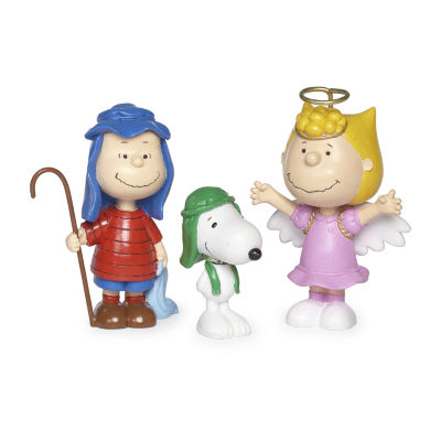 Roman 3.5in Set Of Pageant 6-pc. Peanuts Christmas Tabletop Decor