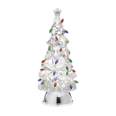 Roman 12.5in Lighted Swirl Tree Christmas Tabletop Decor