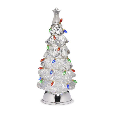 Roman 12.5in Lighted Swirl Tree Christmas Tabletop Decor