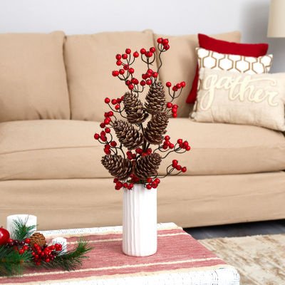 Nearly Natural 23in Pinecone Berry Artificial Flowers