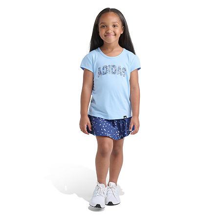 adidas Little Girls 2-pc. Skort Set, 4, Blue