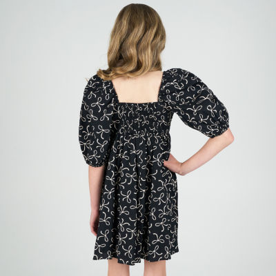 Rare Editions Big Kid Girls 3/4 Sleeve Puffed A-Line Dress