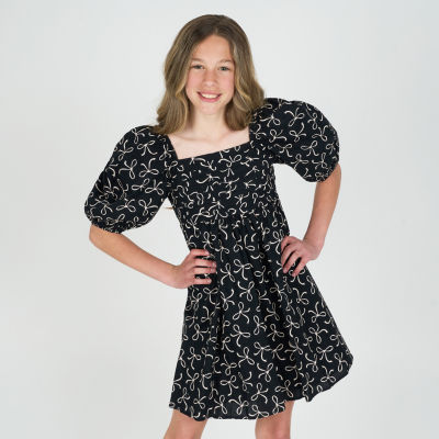 Rare Editions Big Kid Girls 3/4 Sleeve Puffed A-Line Dress