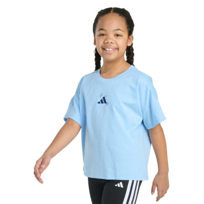 adidas Big Kid Girls Crew Neck Short Sleeve Loose Fit Graphic T-Shirt