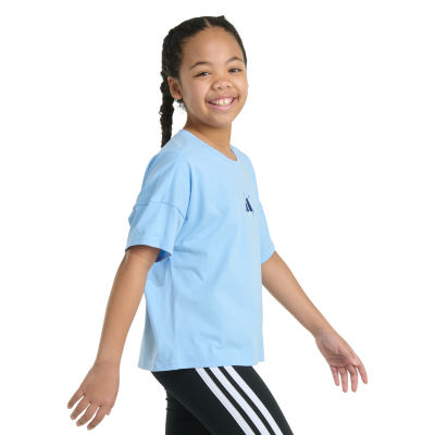 adidas Big Kid Girls Crew Neck Short Sleeve Loose Fit Graphic T-Shirt