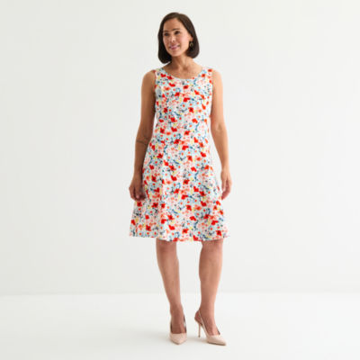 Perceptions Womens Floral Jacket Dress