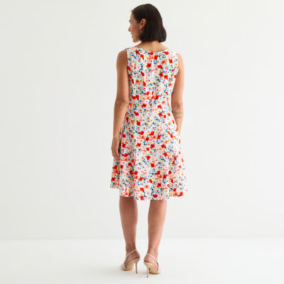 Perceptions Womens Floral Jacket Dress