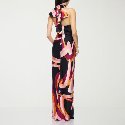 Premier Amour Satin Womens Sleeveless Evening Gown