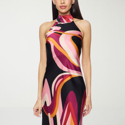 Premier Amour Satin Womens Sleeveless Evening Gown