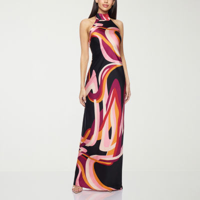 Premier Amour Satin Womens Sleeveless Evening Gown