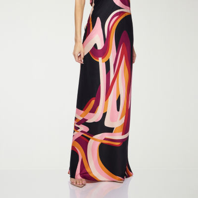 Premier Amour Satin Womens Sleeveless Evening Gown