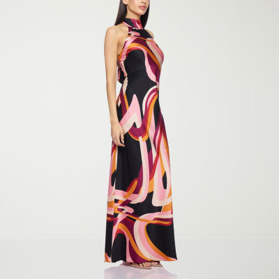 Premier Amour Satin Womens Sleeveless Evening Gown