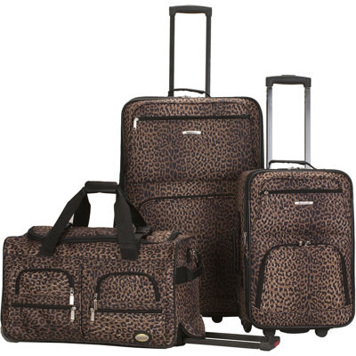 Rockland Spectra Pink Animal Print 3-pc. Softside Luggage Set