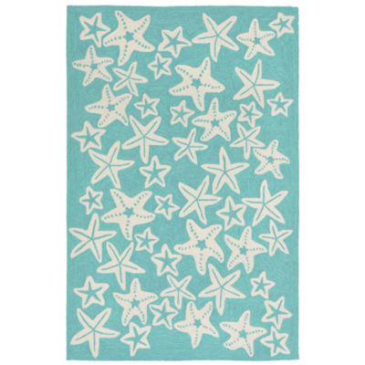 Liora Manne Capri Starfish Hand Tufted Rectangular Rugs & Floor Coverings Indoor Outdoor Animal Accent