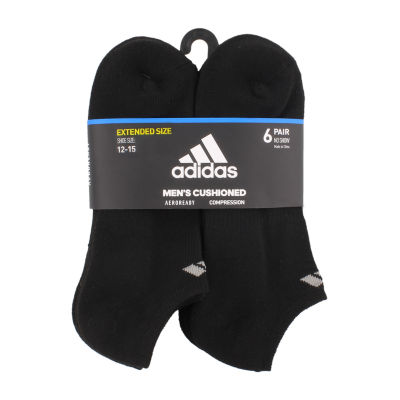 adidas Mens Multi-Pack 6 Pair Big and Tall No Show Socks