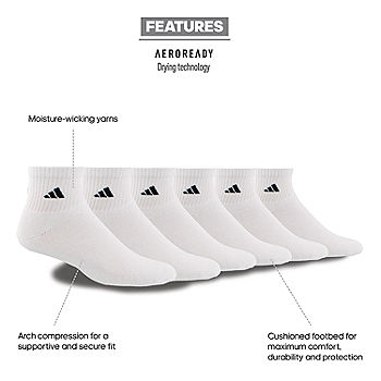 adidas 6 Pair Quarter Socks Mens - JCPenney
