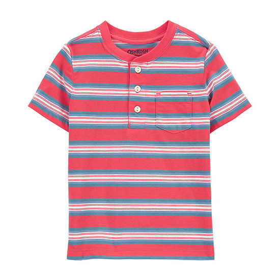 Oshkosh Toddler Boys Short Sleeve Henley Shirt