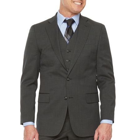 Stafford Coolmax All Season Ecomade Mens Stretch Fabric Classic Fit Suit Jacket, 46 Regular, Gray