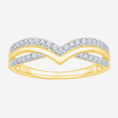 1/ CT. T.W. Natural White Diamond 10K Gold Wedding Band