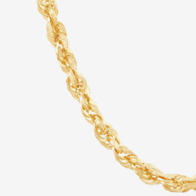 10K Gold Inch Solid Rope Chain Necklace