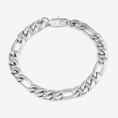 Stainless Steel 9 Inch Solid Figaro Chain Bracelet