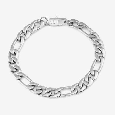 Stainless Steel Inch Solid Figaro Chain Bracelet