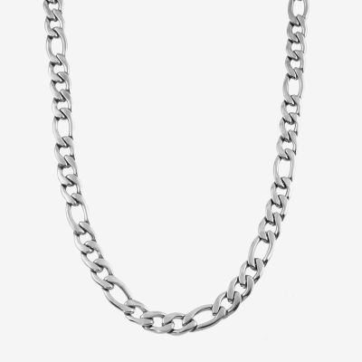 Stainless Steel 22 Inch Figaro Chain Necklace