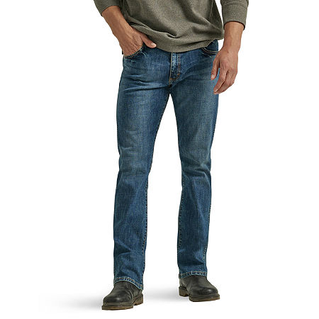 Wrangler Mens Stretch Fabric Slim Fit Bootcut Jean, 34 34, Blue